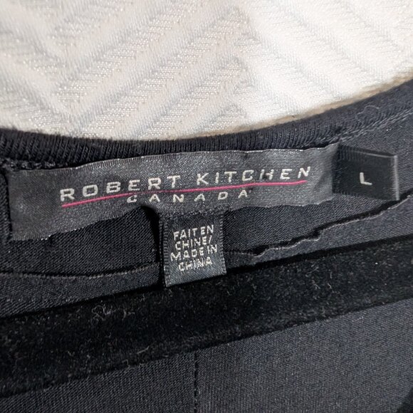 Robert Kitchen Black Mixed Media Dress Lace Mesh & Sequins Stretch Size Large - Picture 5 of 14